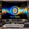 Wall Hanging Tapestry Custom NameLeeds United Pattern Personalized Printed Fabric Wall Decor