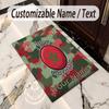Crystal Velvet Rug Morocco Football Print Custom Name Text Floor Mat Home Decor
