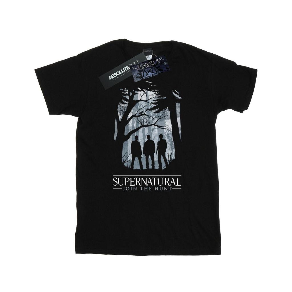 Supernatural Womens/Ladies Group Outline Cotton Boyfriend T-Shirt