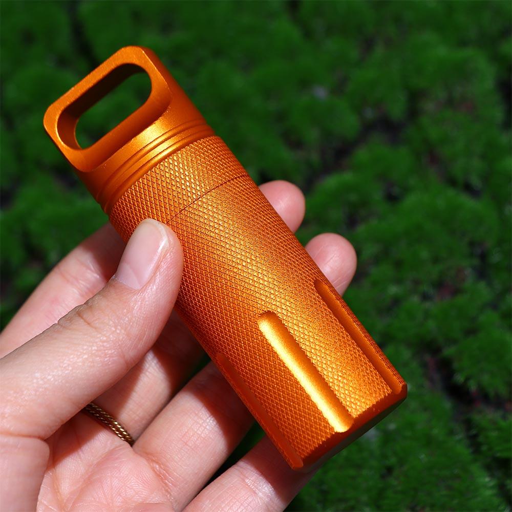 Case Keychain Emergency Hike Box Dry Bottle Container Pill Box Seal Tank First-Aid Canister