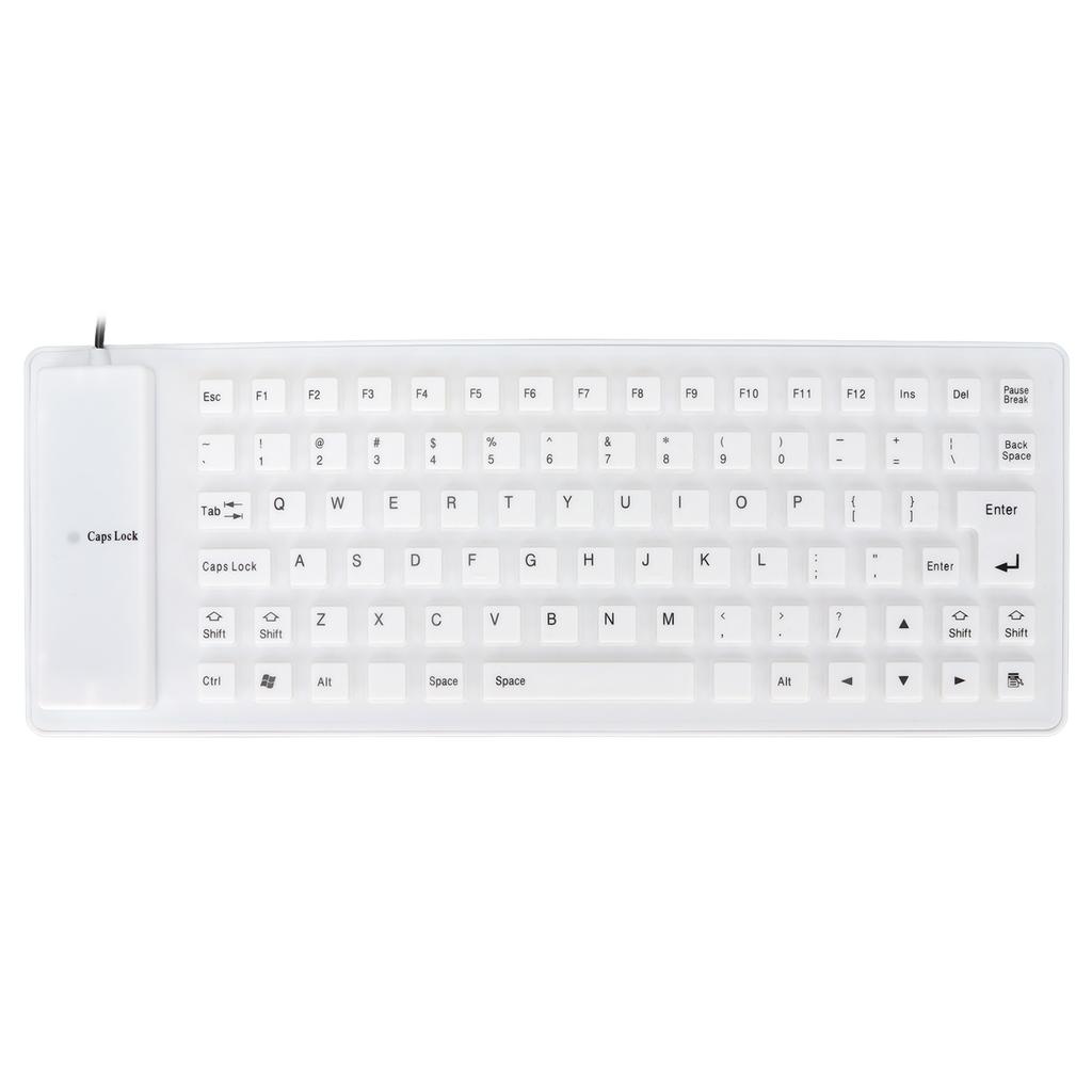Silicone Keyboard Fully Sealed Design Lightweight Portable Silent Soft Comfortable USB Wired