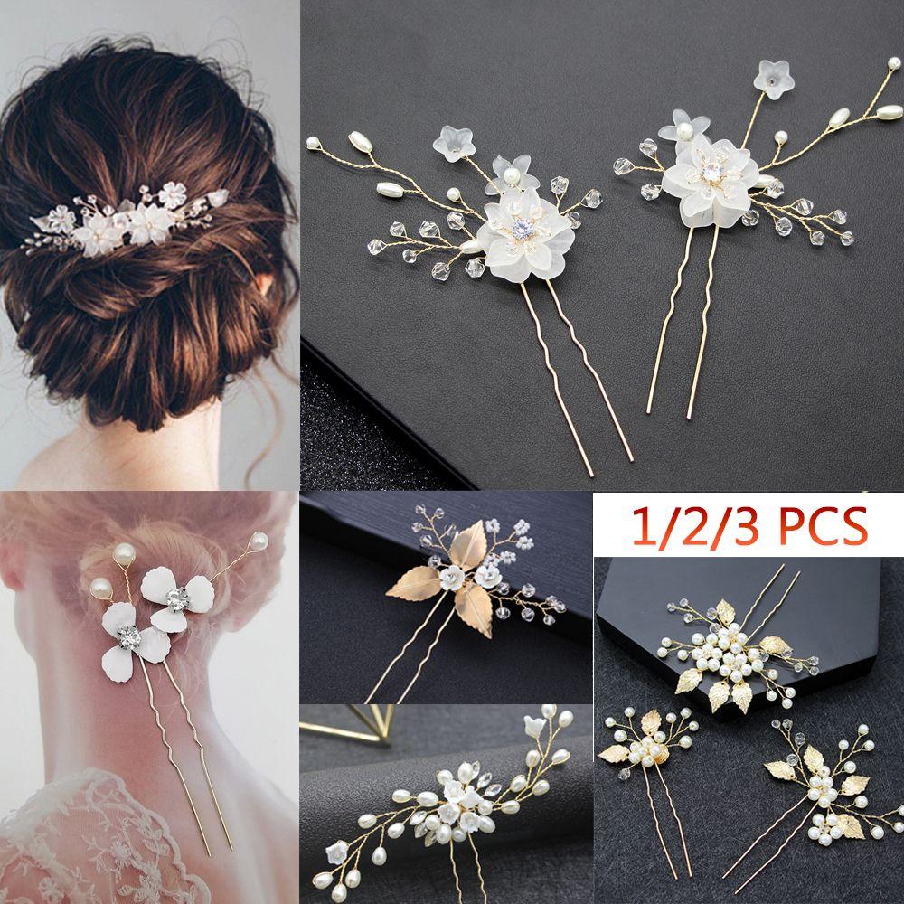 1/2/3PCS Crystal Hair Jewelry Accessories Hair Clips Headpieces Women Hairpins Headwear