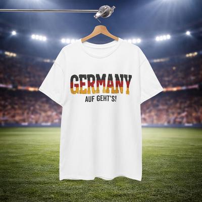 Unisex Gerunisex Flag Theme Tee National Pride Football Lover 2026 Soccer Event Fan Gift Casual Streetwear Top