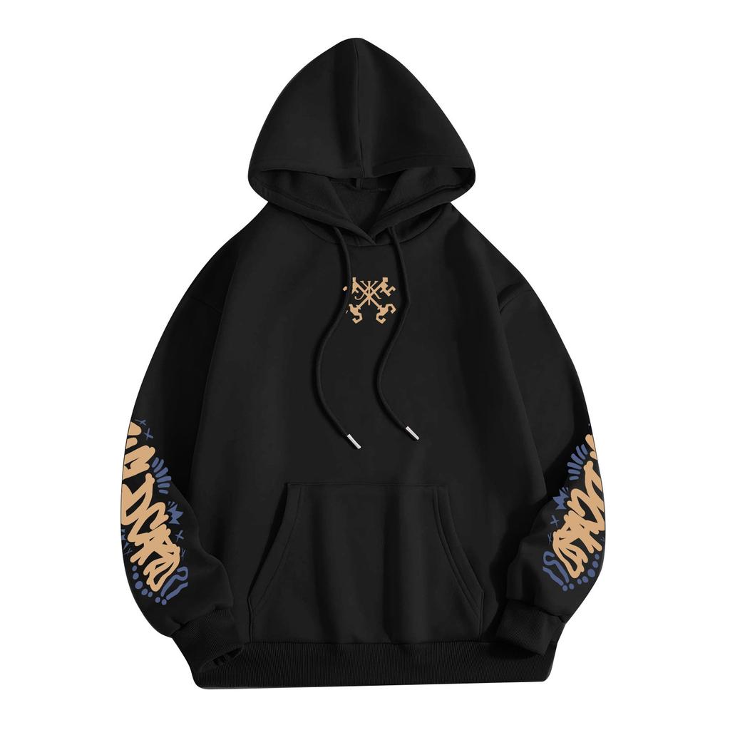 Женская модная повседневная универсальная повседневная толстовка с капюшоном, повседневная толстовка с длинными рукавами и нашивками сверху