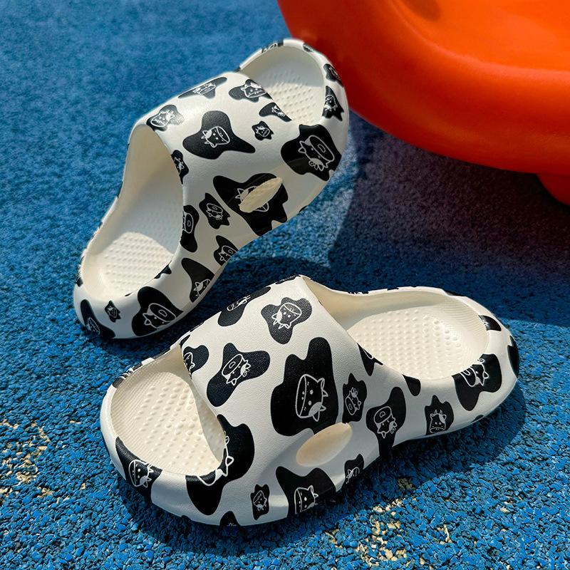 Летние детские тапочки для мужчин и женщин, нескользящие, не вонючие, с мягкой подошвой, для ношения дома и в ванной, детские тапочки Eva