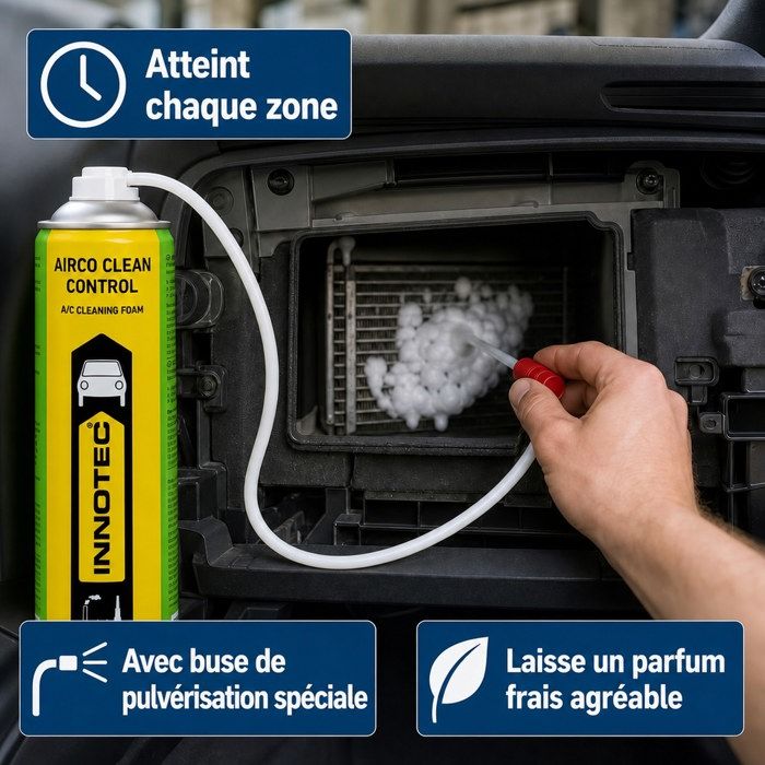 Nettoyant climatisation voiture, entretien clim auto, 250 ml, incl. Schlauch