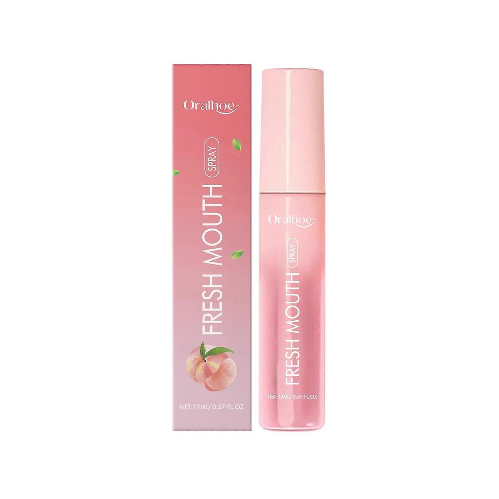 Probiotic Mouth Freshener Spray with White Peach Flavor Long-Lasting Fresh Breath