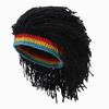 Funny Headsets Hats Men's and Women's Personality European and American Warm Knitted Wig Hats Dirty Braids Knitted Hats Hip Hop Party Hats