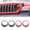 Car Headlight Bezel Decoration Sticker Cover for Jeep Wrangler Wrangler JL For JT Gladiator 2024 Up Car Interior Accessories