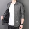 Куртка мужская весенне-осенняя куртка для среднего возраста, деловая, повседневная, папина, трендовая, кардиган, на молнии, мужская куртка
