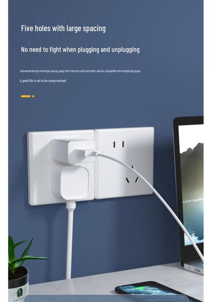 DELIXI Матово-серый одноклавишный пятиотверстий USB-переключатель и розетка для кондиционера, 16А, с закругленной панелью