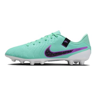 Tiempo Legend 10 Низкие Бутсы на Шнуровке для Грунта (Резиновые короткие шипы) Мужские футбольные бутсы с искусственным газоном фиолетово-зеленые DV4339-300