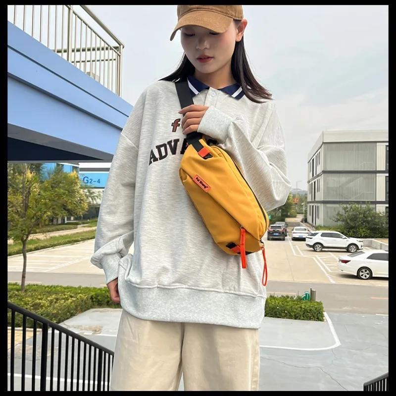 Сумка на пояс из нейлона с застежкой-молнией для женщин, контрастные цвета, повседневные сумки для женщин, высококачественные модные новые сумки