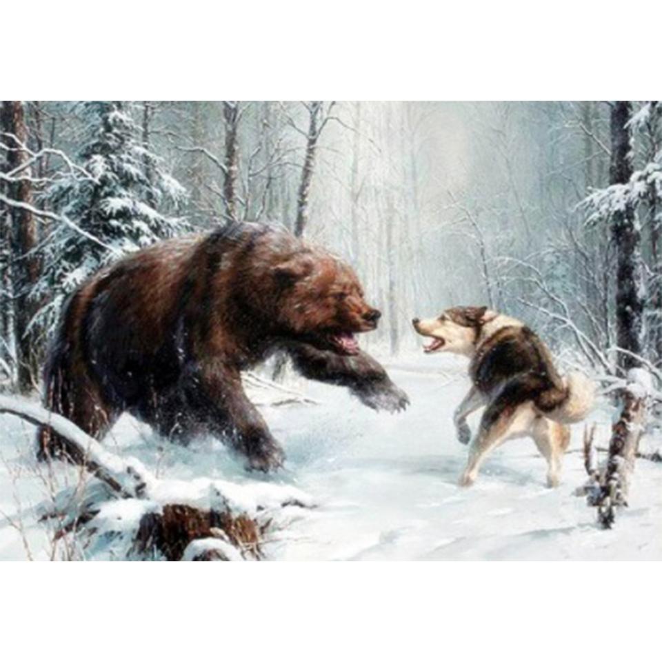 Painting 5d Diy Bears Diamond Rhinestone Painting Full Diamond Embroidered Picture Mosaic Home Decor Inlaid Beaded Gift