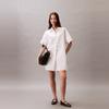 Calvin Klein Винтажное хлопковое платье-рубашка с контрастной строчкой на полупланке Женские платья 47C016G