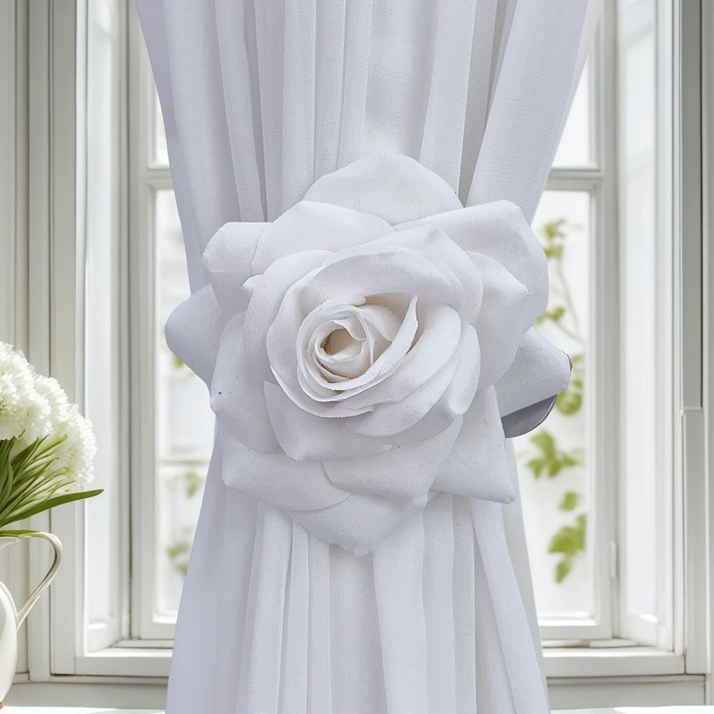 1PC Garden Simple Rose Clip Curtain Strap Fresh Classic Curtain Strap Door Curtain Buckle