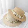 High Quality Floral Webbing Straw Hat Women's Summer Vacation Seaside Beach Big Brim Sun Protection Versatile Straw Visor