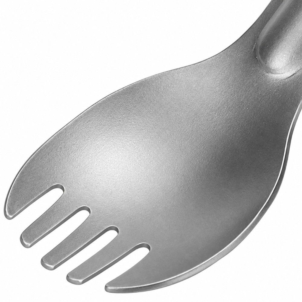 Durable Long Handle Utensil Titanium Backpacking Spoon Convenient Camping Spork Outdoor Use