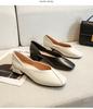 2024 Новая весна-лето Женская кожаная обувь Туфли-лодочки на квадратном каблуке Удобные повседневные туфли на высоком каблуке для девочек Мокасины для отдыха