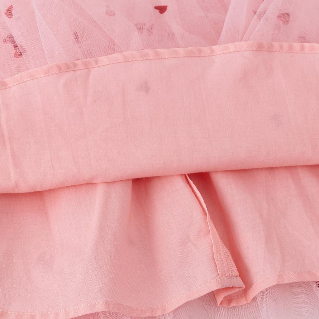 Детское модное платье без рукавов с кружевом в виде сердечек, платье принцессы