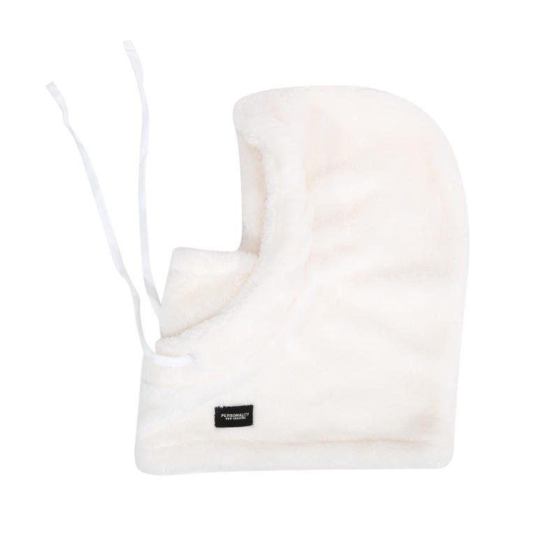 Winter Soft Plush Cycling Windproof Cap Hood Thermal Unisex Balaclava Drawstring Keep Warm Ski Mask Hat Women Hood Hats Scarf