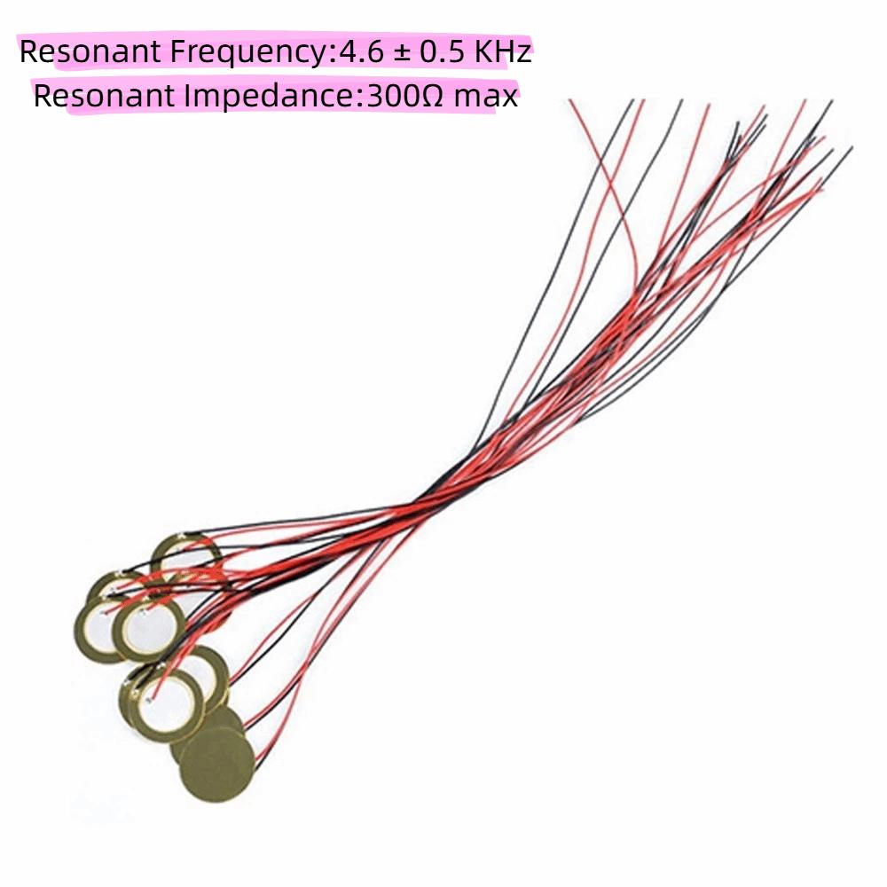 30PCS Cord Length 330mm Contact Microphone Thick 0.4mm Sound Sensor Disc Transducer For Instrument
