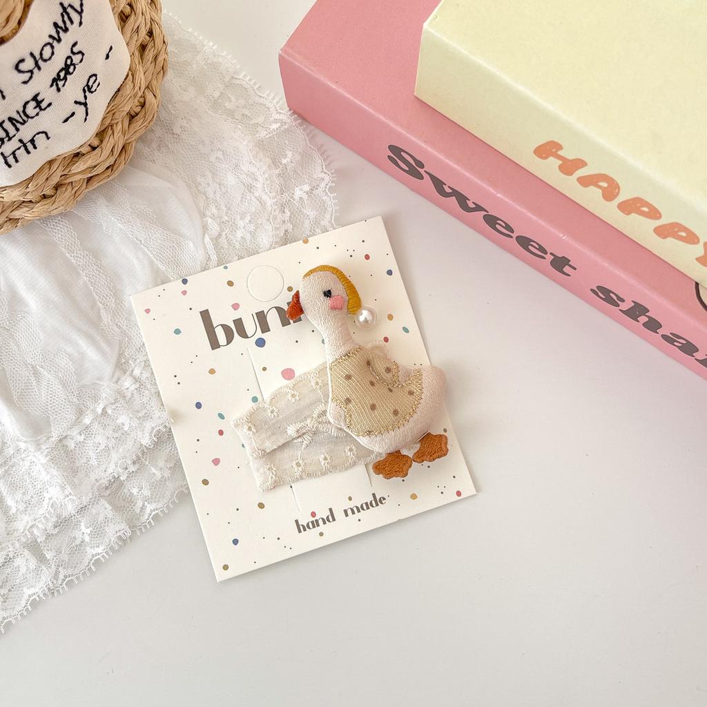 Мультяшные милые заколки для волос с кроликами, тканевые кружевные детские BB-заколки, заколки для волос для маленьких девочек, детские аксессуары для волос, головные уборы, зажимы для волос