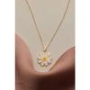 Позолоченное женское колье с изображением ромашки
