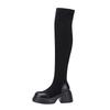 Over-knee Boots Women's 2025 Autumn and Winter New High Boots Elastic Boots Women's Shoes Knight Boots Thick Leg Heel Boots