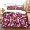 Комплекты постельного белья Бохо из микрофибры, Комплект пододеяльника Бохо, Размер Queen, 3D-принт, Цветок мандалы дурмана, 220x240, Одеяло