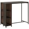 Bar Table with Storage - VIDAXL - Brown - 120x60x110 Cm - Woven Resin - Steel