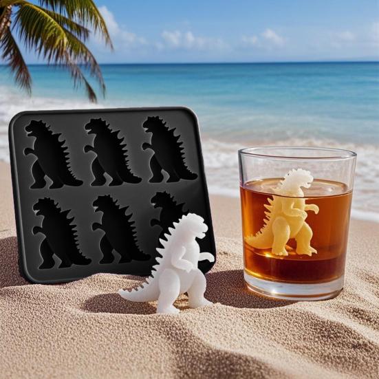 Yousheng Форма для льда Силиконовая Форма для льда в форме динозавра Антипригарная Пищевой класс Безопасна для духовки Форма для льда Кухонный гаджет