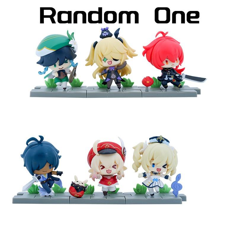 Фигурка Genshin Impact Паймон Чжун Ли Кли Статуэтки Милое Аниме Геншин Фигурка Экшн Скульптура Украшение Комнаты Настольные Аксессуары