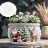 Рождественский олень рельеф суккулент цветочный горшок смола силиконовая форма рождественская елка Санта Клаус коробка для хранения гипсовые формы