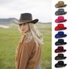 Unisex Adults Woolen Western Cowboy Hat