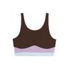 X Lemlem Collaboration Color Block Design Casual U-Back Sports Tank Top Women Tops Black Chocolate 525012-82