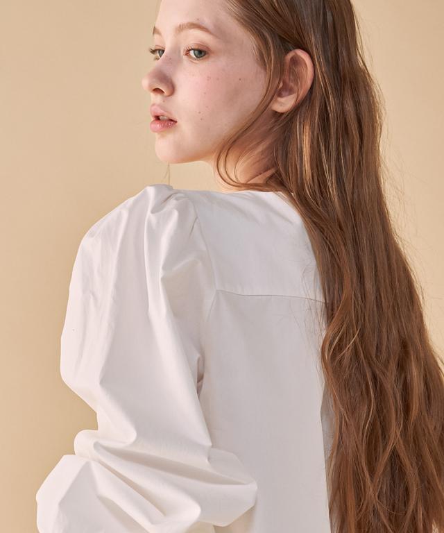RONRON Ribbon Bow Blouse Ivory
