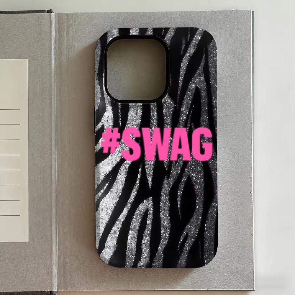 Модный чехол для телефона Y2K с буквами SWAG для iPhone 17 Air 16 Pro Max 15 14 Plus 13 12 Mini 11 Pro, противоударная силиконовая задняя крышка