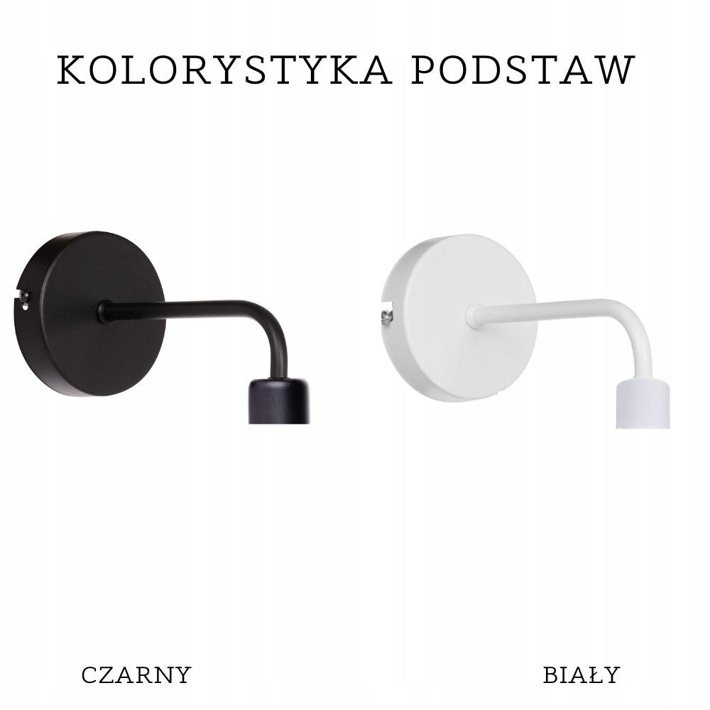 Lampa kinkiet ścienny metalowy led abażur juta
