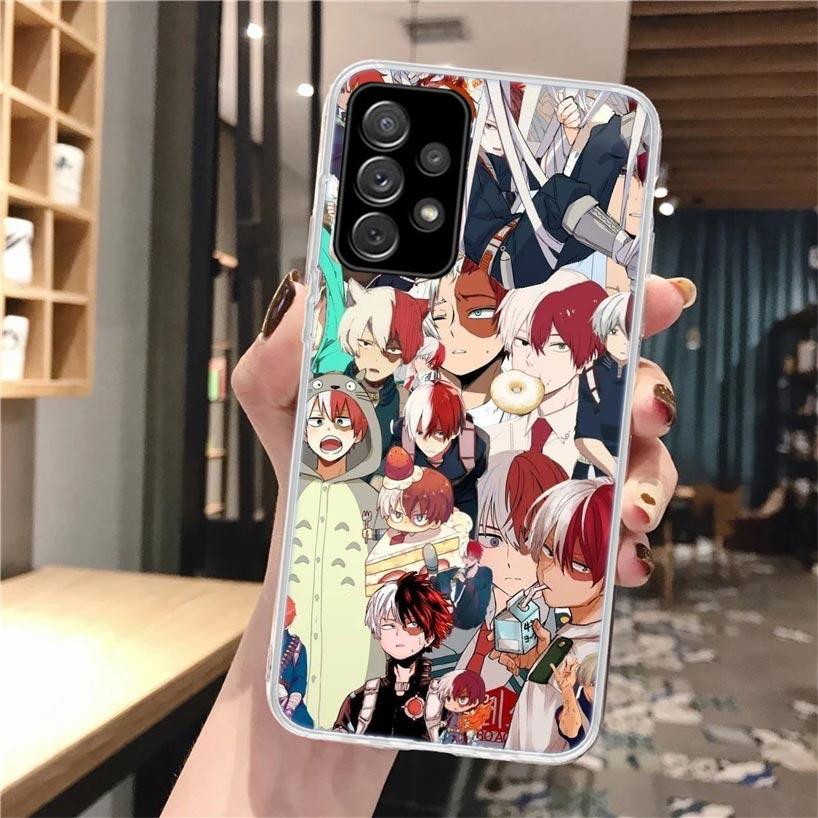 MHA Тодороки Шото Мягкий чехол для телефона для Samsung Galaxy A16 A26 A36 A56 A15 A14 A13 A55 A54 A53 A35 A34 A33 A25 A24 A23 A05S A04S