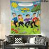 The Wiggles Wall Tapestry Aesthetic Wall Hanging Printed Fabric Blanket Decorative Tapestries for Bedroom Living Room Home Decor