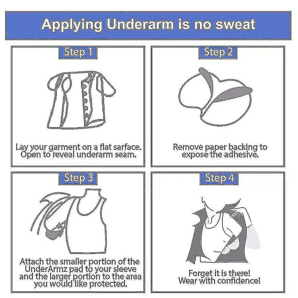 100 Packs Large Underarm Sweat Pads For Women And Men Fight Hyperhidrosis
