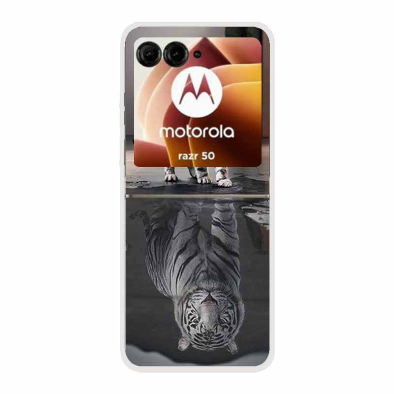 Чехол для Motorola Razr 50 Ultra Пластиковый Жесткий Окрашенный Мультяшный Прозрачная Задняя Крышка Чехол для Motorola Razr 50 5G Жесткий ПК Чехол 50