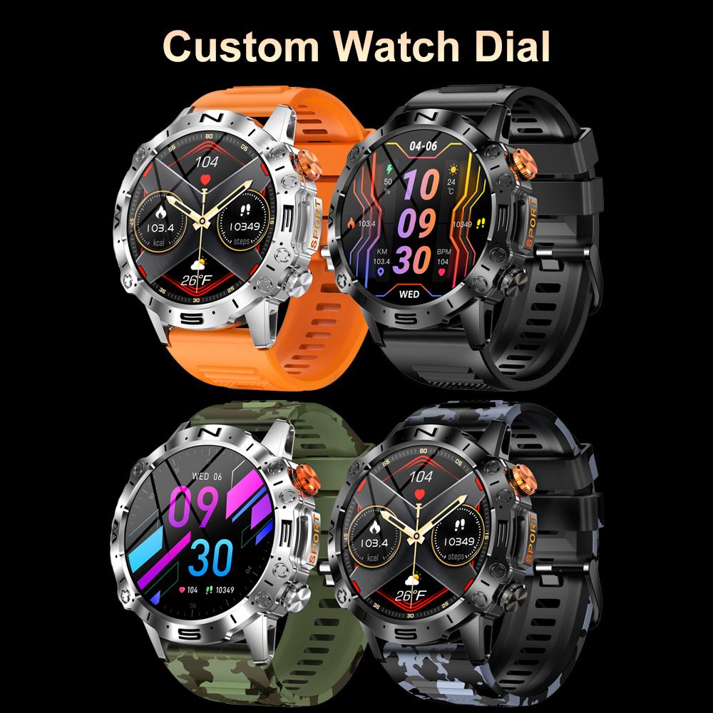 SACOSDING новые умные часы с Bluetooth для вызова, музыка, погода, 1,43 дюйма, пульс, кровяное давление, кислород, мультиспортивные умные часы