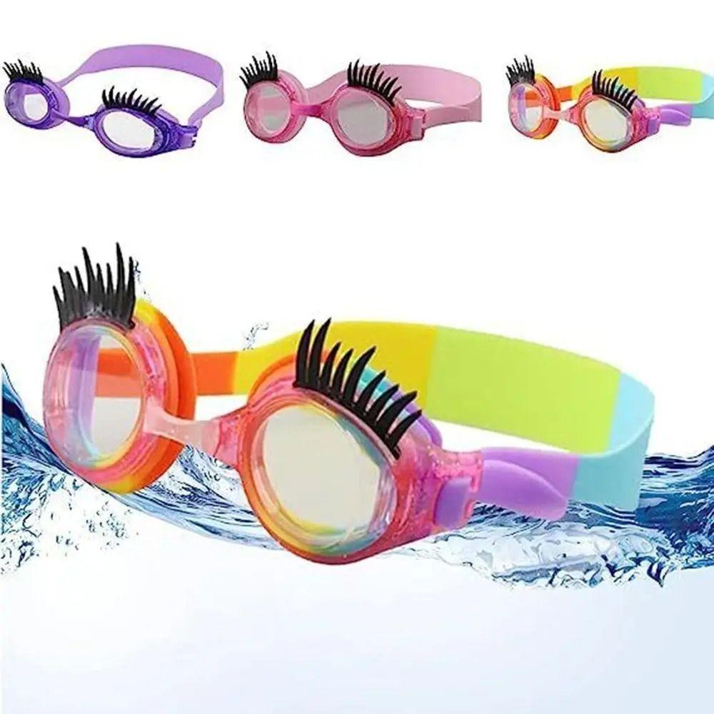 Anti Fog Eyelash Glasses Waterproof Swimming Goggles Childrens Swimming Goggles  Water Sports