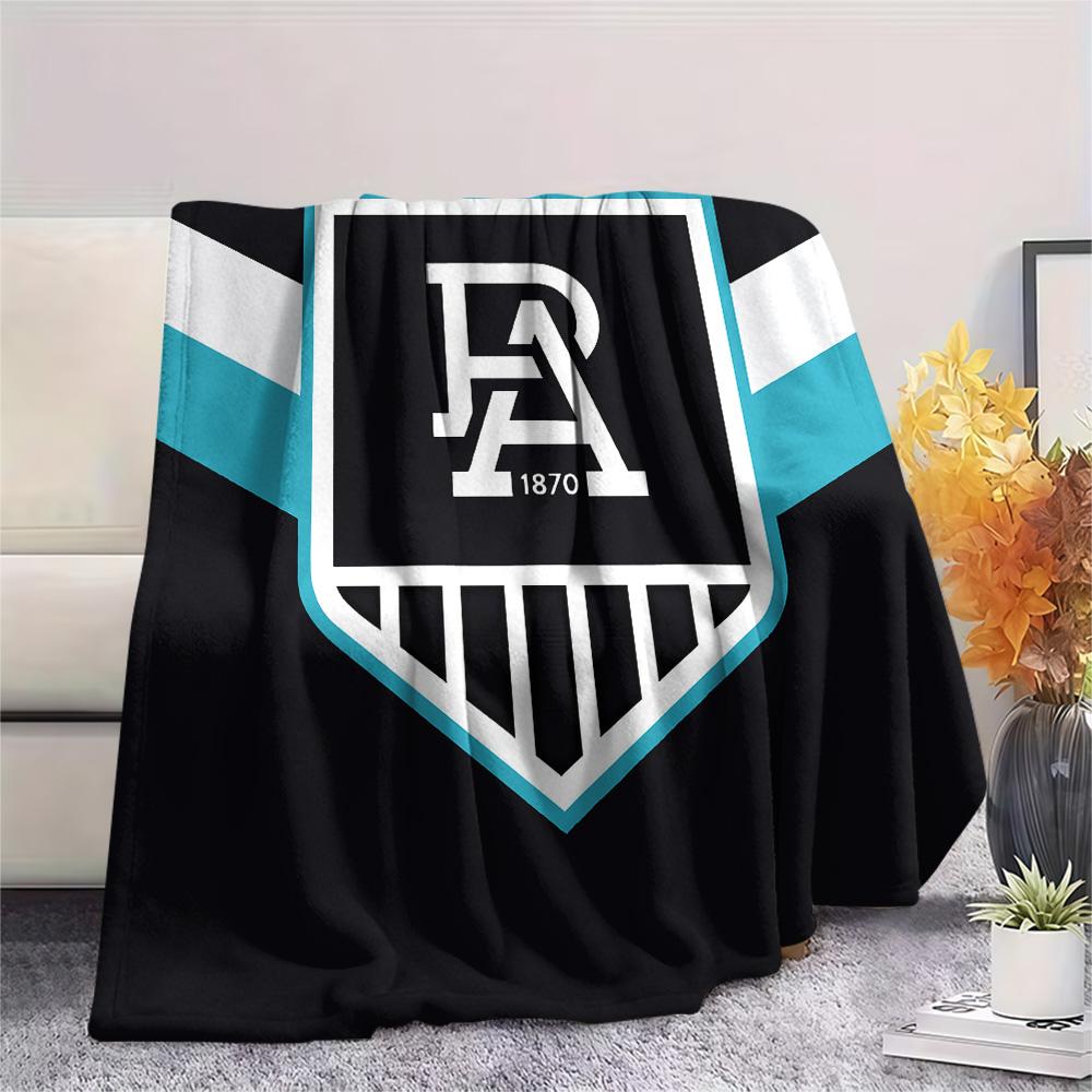 Port Adelaide Print Flannel Blanket, High quality Comfortable for All Seasons, Home Decor, Warmth and Comfort, Perfect for Christmas Gifts