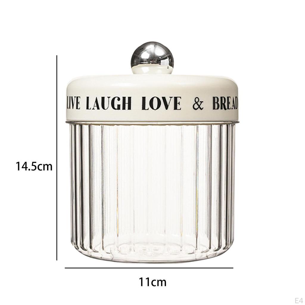 Банка для хранения продуктов, прозрачная канистра с крышкой, настольный контейнер, контейнер для овсянки на ночь