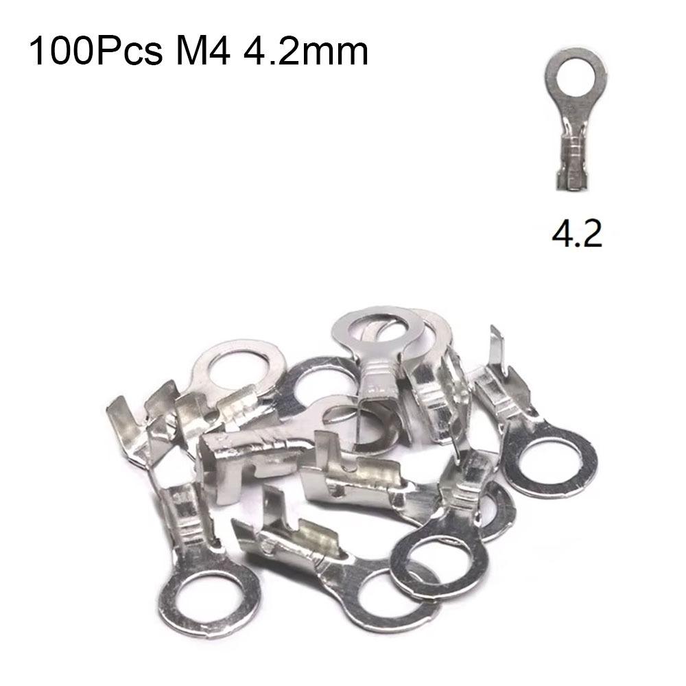 100 шт. Луженые кольцевые наконечники M3/M4/M5/M6/M8 Проводной соединитель Новый клеммный блок DJ431