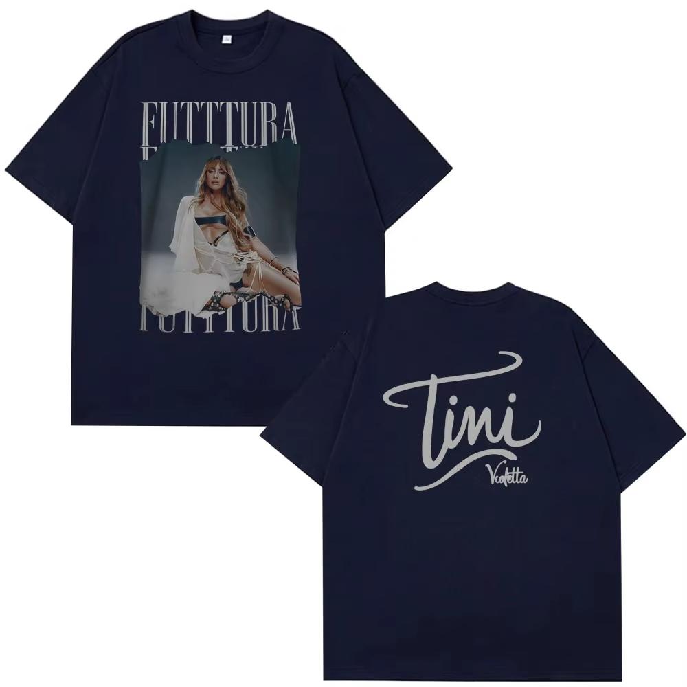 Певица Тини Стоессель Футболка Futtura Tour 2026 Унисекс Женская Мода Эстетичная Футболка С коротким рукавом Свободная Повседневная Оверсайз Футболки