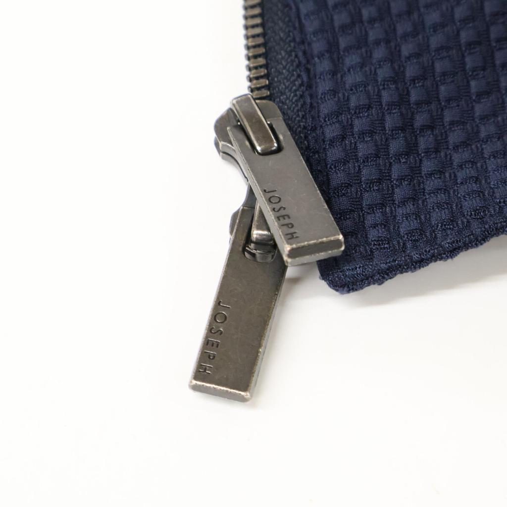 JOSEPH HOMME 25Stainless Steel KKJHGM0203 Light Tuck Jersey Zip-Up Blouson Jacket 48 NavyUsed